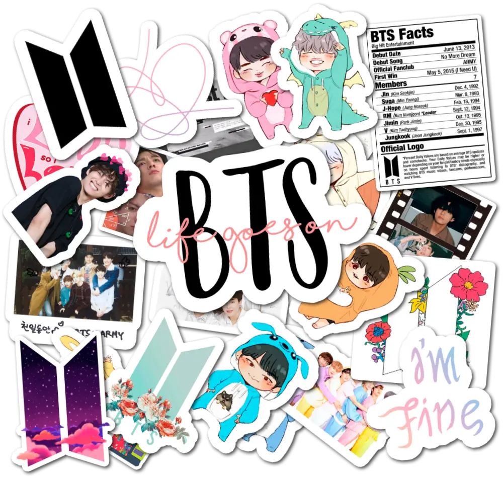 BTS (K-Pop) - Наклейки на телефон - Sticker Universe