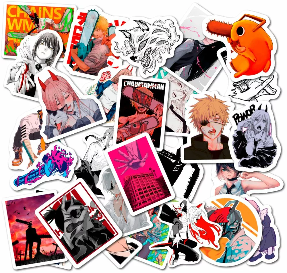 Человек-бензопила / Chainsaw Man - Наклейки на телефон - Sticker Universe